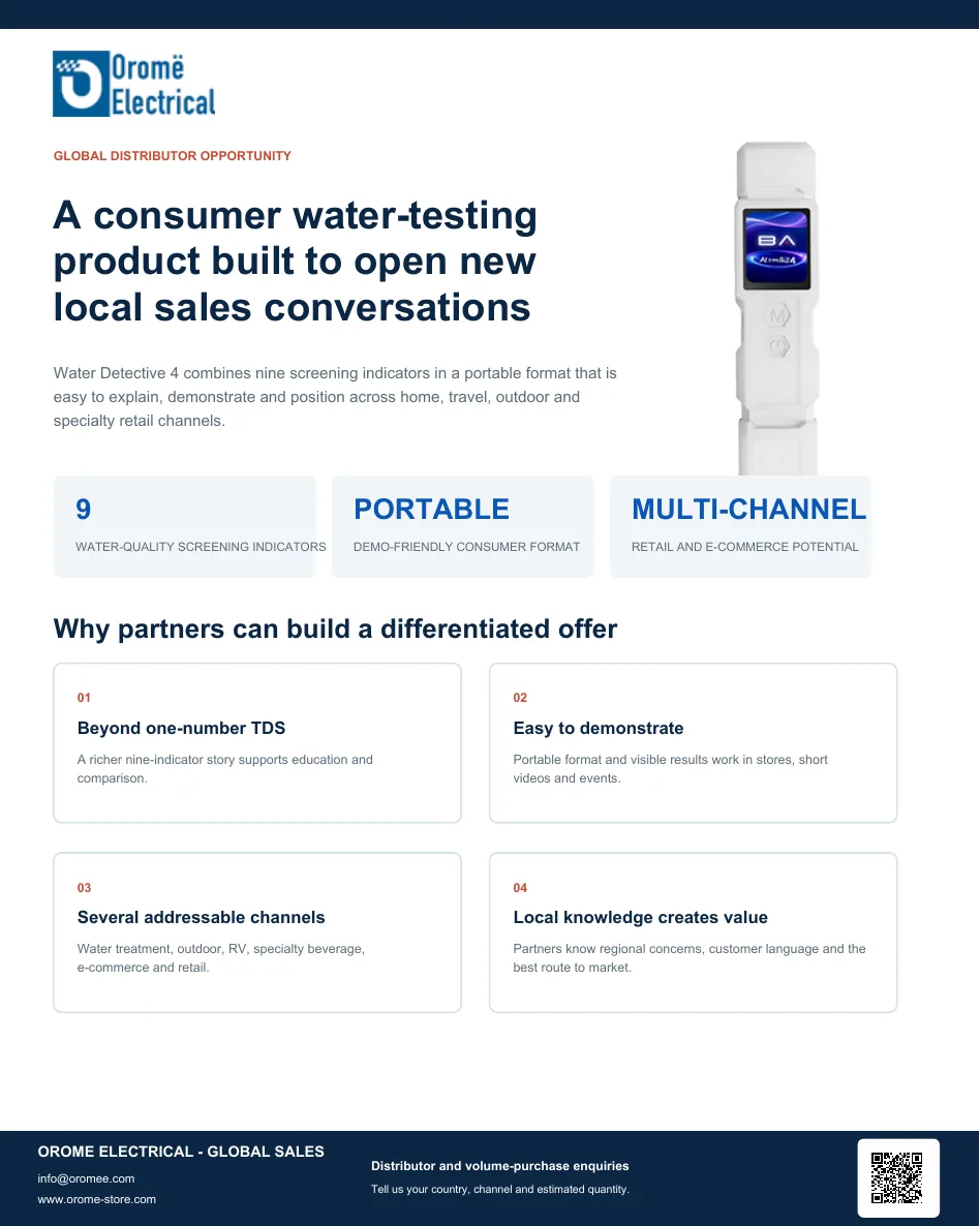 Water Detective 4 global distributor and volume-buyer brochure