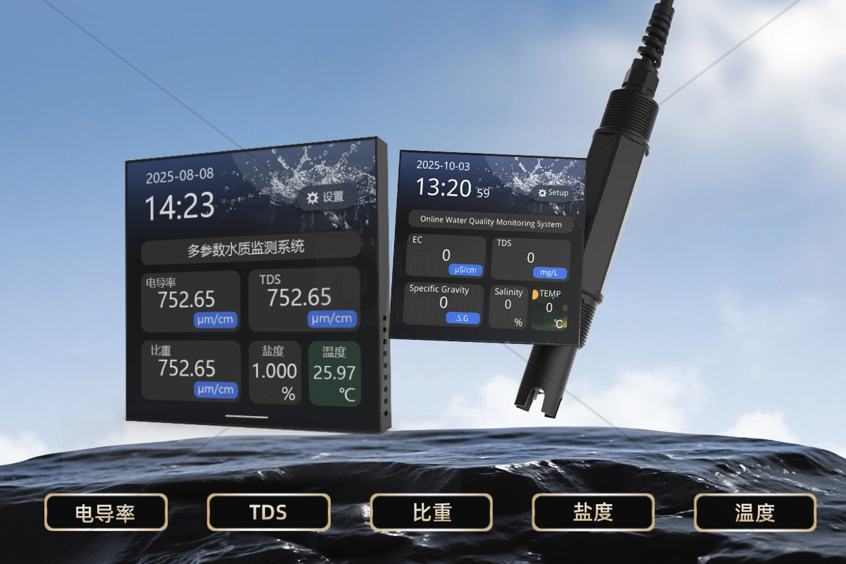 5-in-1 EC/TDS 工业级五合一电导率水质传感器